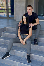Knitted sweatpants with a high rise and drawstring HOT 8035106 photo №6