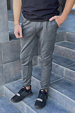 Knitted sweatpants with a high rise and drawstring HOT 8035106 photo №7