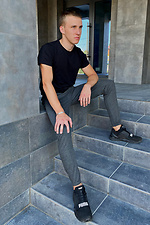 Knitted sweatpants with a high rise and drawstring HOT 8035106 photo №9