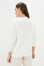 Wool-blend knitted jumper with cropped sleeves  4038107 photo №3
