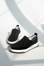 Women's black suede slip-ons 4206108 photo №2