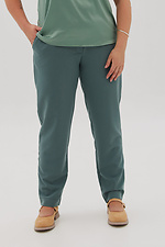 Klasyczne zwężane spodnie w jadeitowym kolorze Garne 3041109 zdjęcie №1