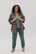 Klasyczne zwężane spodnie w jadeitowym kolorze Garne 3041109 zdjęcie №2