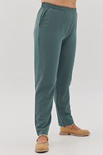 Klasyczne zwężane spodnie w jadeitowym kolorze Garne 3041109 zdjęcie №4