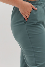 Klasyczne zwężane spodnie w jadeitowym kolorze Garne 3041109 zdjęcie №6