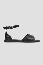 Women's black leather sandals  4206109 photo №1