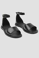 Women's black leather sandals  4206109 photo №2