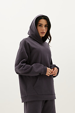 Knitted women's hoodie ANNA gray GEN 7770109 photo №2