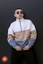 Warm sports sweatshirt on fleece with a zipper VDLK 8031109 photo №3