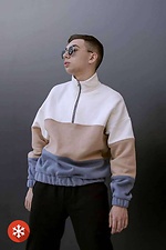 Warm sports sweatshirt on fleece with a zipper VDLK 8031109 photo №5