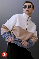 Warm sports sweatshirt on fleece with a zipper VDLK 8031109 photo №8