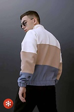 Warm sports sweatshirt on fleece with a zipper VDLK 8031109 photo №9
