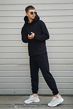 Black sweatpants with cuffs TUR WEAR 8037109 photo №3