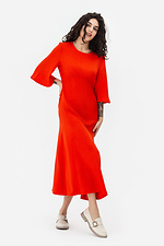 Rotes AMBERLY-Kleid mit Godet-Silhouette und Puffärmeln Garne 3042110 Foto №2