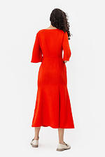 Red Godet silhouette AMBERLY dress with puff sleeves Garne 3042110 photo №5