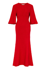 Red Godet silhouette AMBERLY dress with puff sleeves Garne 3042110 photo №7