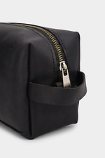 Small cross-body bag made of genuine leather in black with a long strap Garne 3300110 photo №8