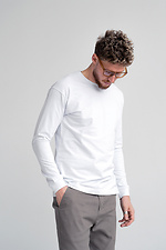 Herren-T-Shirt mit langen Ärmeln, langärmelig, Weiß Teamv 8034110 Foto №2