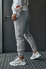 Tapered gray sweatpants with cuffs TUR WEAR 8037110 photo №2