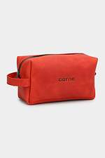 Small cross-body bag made of genuine leather in red with a long strap Garne 3300111 photo №5
