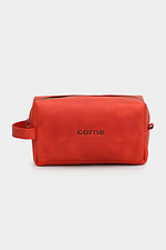 Small cross-body bag made of genuine leather in red with a long strap Garne 3300111 photo №6