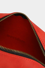 Маленька сумка крос - боді з натуральної шкіри червоного кольору з довгим ремінцем Garne 3300111 фото №9