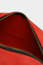 Small cross-body bag made of genuine leather in red with a long strap Garne 3300111 photo №9