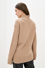 Oversized Beige Wool Turtleneck Sweater  4038111 photo №3