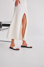 Damen-Leder-Flip-Flops in Weiß 4206111 Foto №2