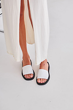 Damen-Leder-Flip-Flops in Weiß 4206111 Foto №4