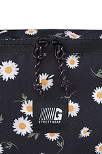 Чорна поясна сумка бананка в дрібну квіточку з зовнішньою кишенею GARD 8011111 фото №3
