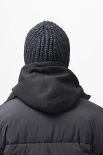 Men's Knitted Hat with Earflaps Weasley Black Without 8056111 photo №4