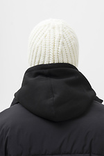 Men's Knitted Hat with Earflaps Weasley White Without 8056113 photo №4