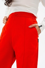 Proste spodnie ze strzałkami i mankietami w kolorze czerwonym Garne 3041114 zdjęcie №4