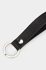 Brand keychain made of black genuine leather Garne 3300114 photo №3