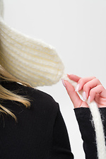 Женская Вязаная Шапка Ушанка Weasley White Without 8056114 фото №6