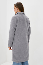Демисезонное пальто FREELY прямого кроя серого цвета Garne 3038115 фото №3