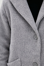 Демисезонное пальто FREELY прямого кроя серого цвета Garne 3038115 фото №5