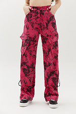 Szerokie sztruksowe spodnie bojówki WILMA z wysokim stanem i dużymi bocznymi kieszeniami Garne 3040115 zdjęcie №2