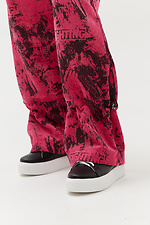Szerokie sztruksowe spodnie bojówki WILMA z wysokim stanem i dużymi bocznymi kieszeniami Garne 3040115 zdjęcie №6