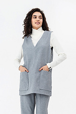 Warm knitted vest SAMY gray Garne 3042115 photo №1