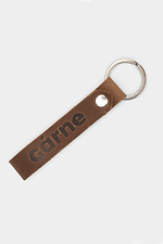 Brand keychain made of brown genuine leather Garne 3300115 photo №1
