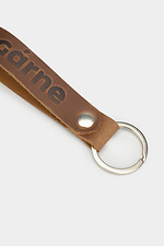 Brand keychain made of brown genuine leather Garne 3300115 photo №3