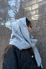 Полушерстяной объемный шарф на зиму Garne 4516115 фото №2