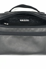 Черная поясная сумка бананка прямоугольной формы с замками Mamakazala 8038115 фото №10