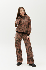 Szerokie sztruksowe spodnie bojówki WILMA z wysokim stanem i dużymi bocznymi kieszeniami Garne 3040116 zdjęcie №2