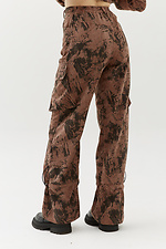 Szerokie sztruksowe spodnie bojówki WILMA z wysokim stanem i dużymi bocznymi kieszeniami Garne 3040116 zdjęcie №5