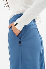 Прямые штаны со стрелками та отворотами синего цвета Garne 3041116 фото №4