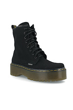 Nubuck mid-season combat boots with platform Forester 4203116 photo №1