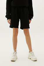 LU PREMIUM black knit shorts with straight cut GEN 7770116 photo №2
